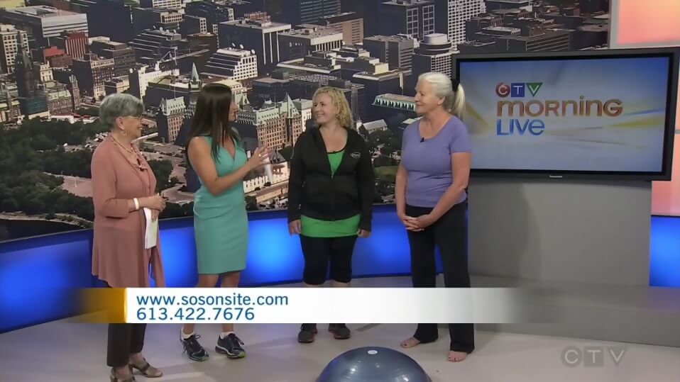 Video still frame of CTV interview with Seniors on Site
