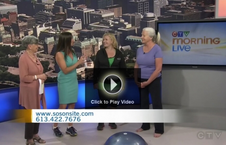 Video still frame of CTV interview with Seniors on Site with play button